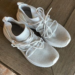 Adidas white running shoes